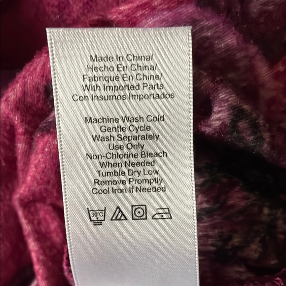 DKNY Floral Velvet Jacket - Burgundy. New without tag. - Picture 9 of 11